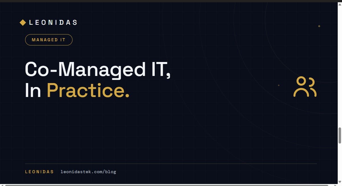 Co-Managed IT in Practice: A Responsibility Split (RACI) That Actually Works