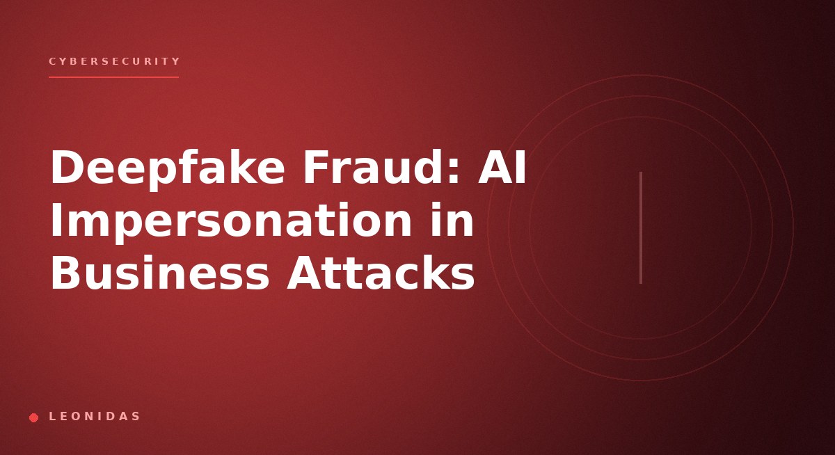 Business executive on video call with AI-generated deepfake impersonation attempting to authorize fraudulent wire transfer, illustrating the rising threat of synthetic media in business fraud