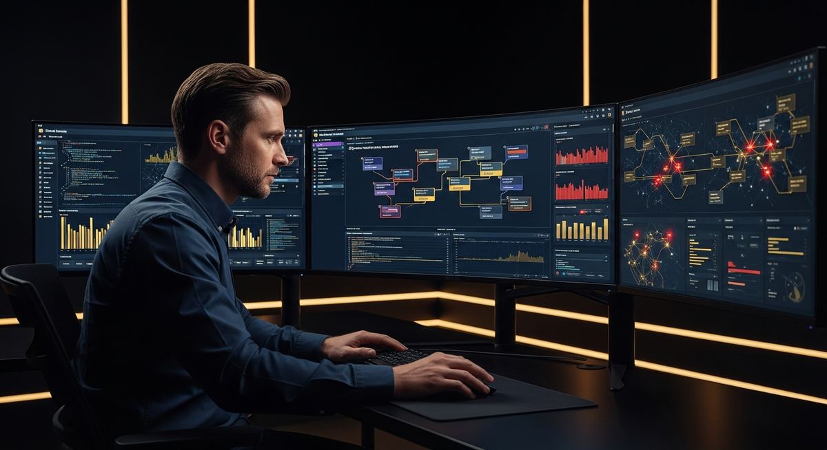 MDR security operations center with analysts monitoring multiple customer environments, conducting threat investigations, and executing containment actions on confirmed security incidents