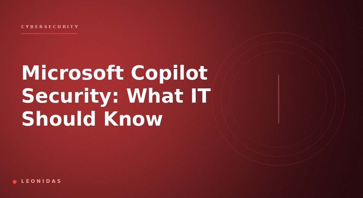 IT security administrator reviewing Microsoft 365 access controls, SharePoint permissions, sensitivity labels, and DLP policies before Microsoft Copilot rollout