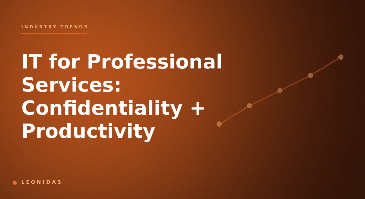 Professional services consultant working across laptop and tablet with secure cloud-based document collaboration, client portal, time tracking, and confidential file sharing