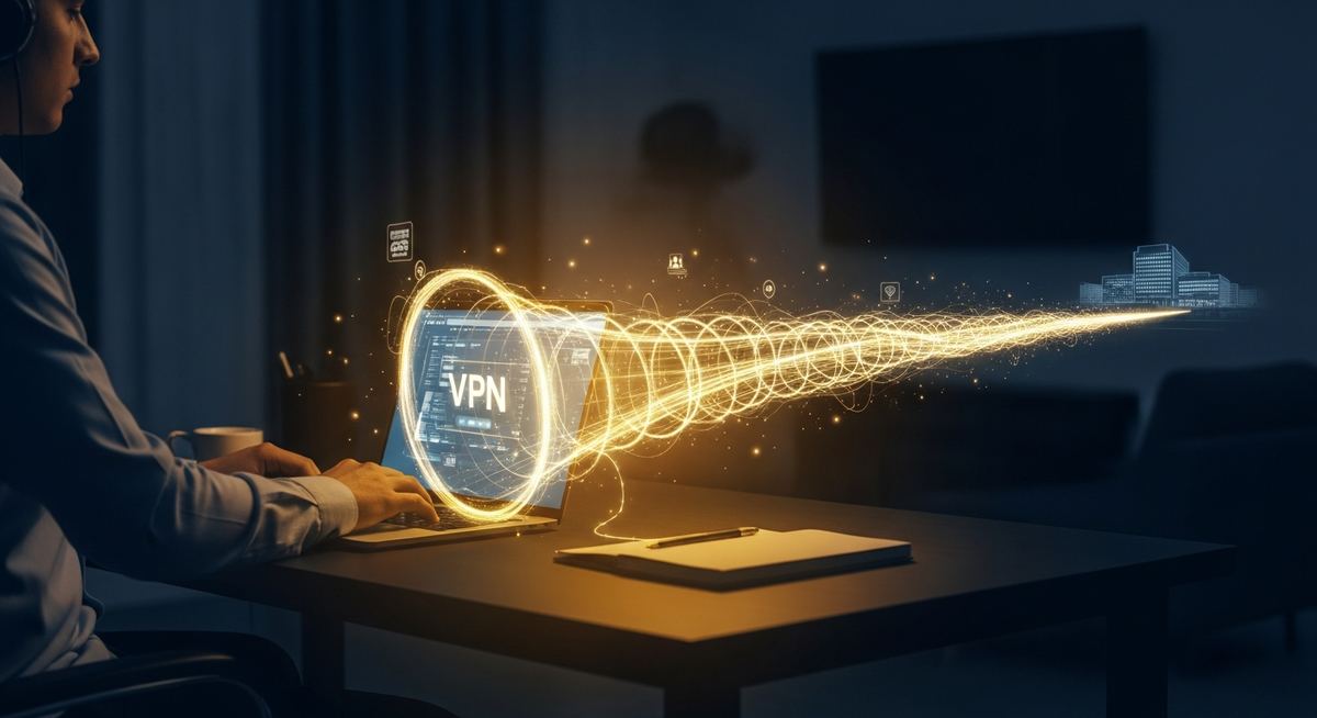 Distributed workforce remote work security architecture with identity-based access, endpoint protection, cloud application monitoring, and home office connectivity considerations