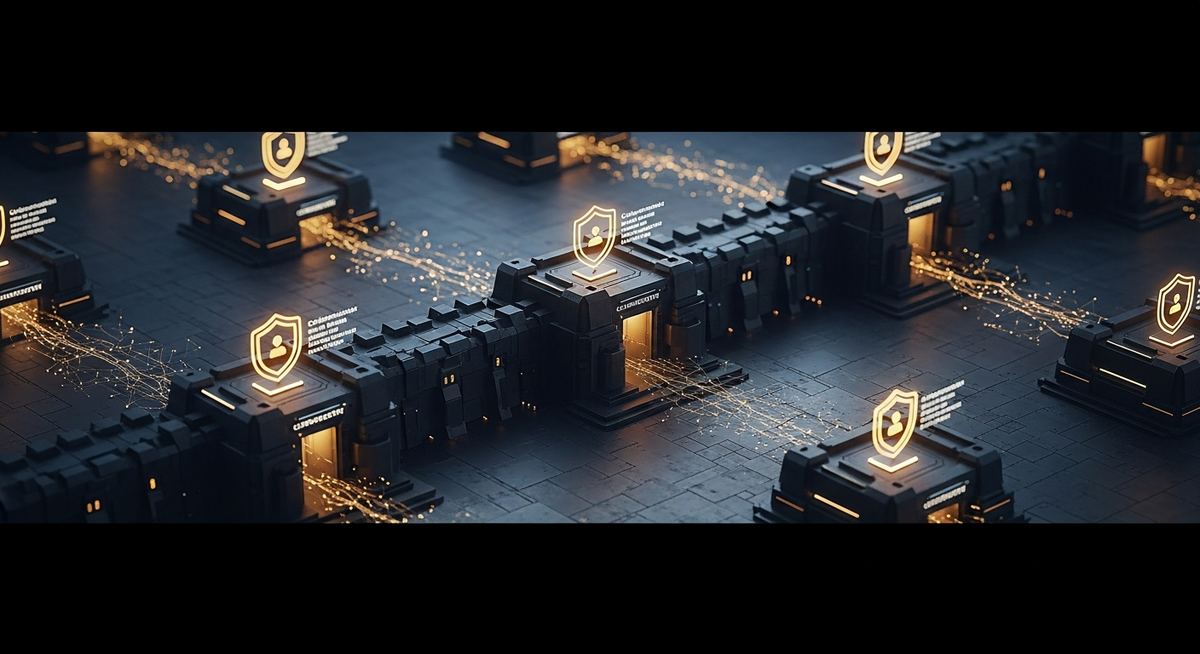 Zero trust security architecture for small business showing identity-based access controls, device posture verification, conditional access policies, and continuous evaluation across all resources